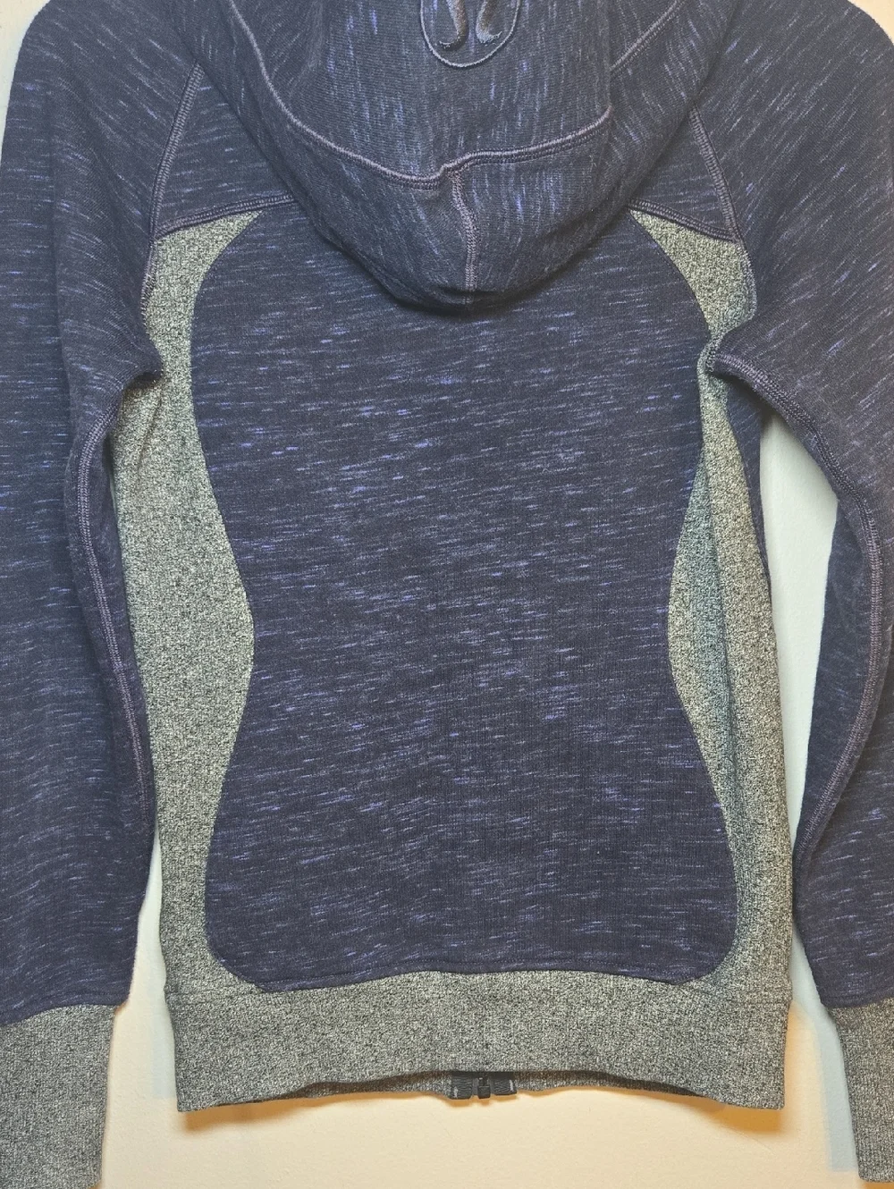 Lululemon Scuba Hoodie Womens Blue Heathered Full Zip Activewear Jacket